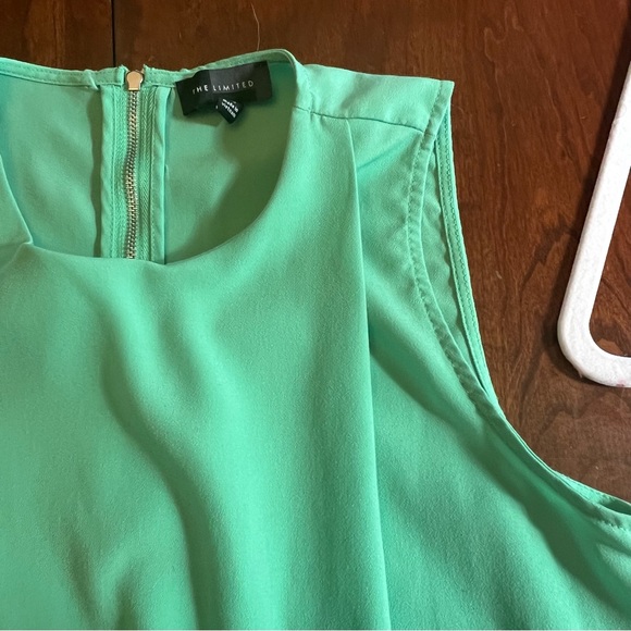The Limited Green Draped Sleeveless Blouse, Size XS - Picture 2 of 13